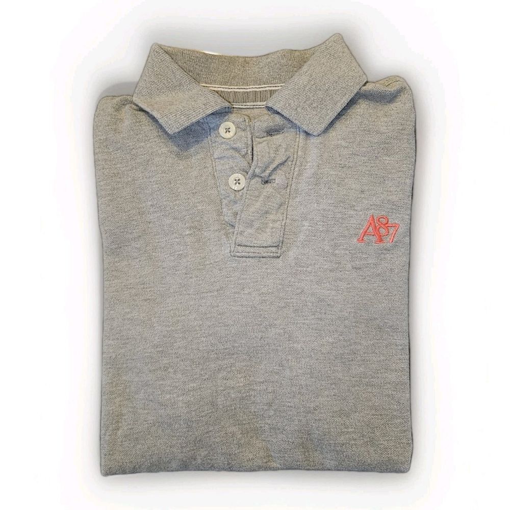 AEROPOSTALE A87 Logo Piqué Polo Shirt Men's/Youth Size XS Extra Small Grey